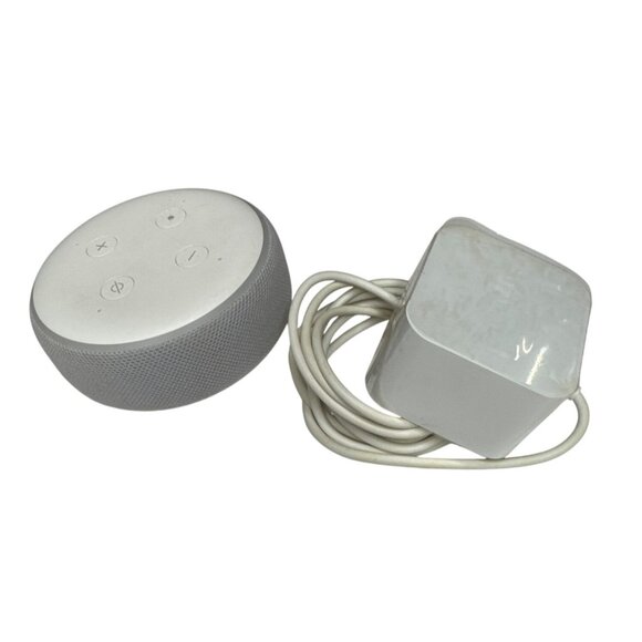 Echo Dot 3rd Gen Smart Speaker With Alexa & Power Adapter White - Picture 4 of 5